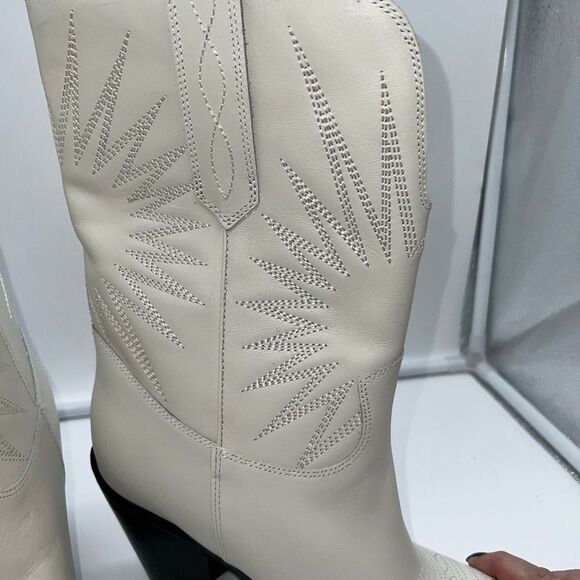 Marc Fisher Rogers Western Boot in White - Picture 5 of 11